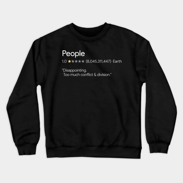 People - One Star Crewneck Sweatshirt by Pop Cultured